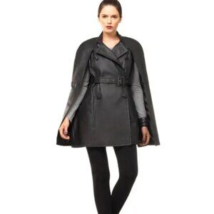 NEW LEON MAX Women's Genuine Leather Jacket With Cape S28/80